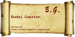 Budai Gaszton névjegykártya