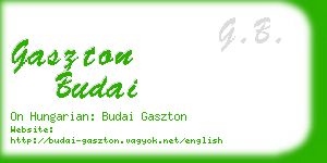 gaszton budai business card